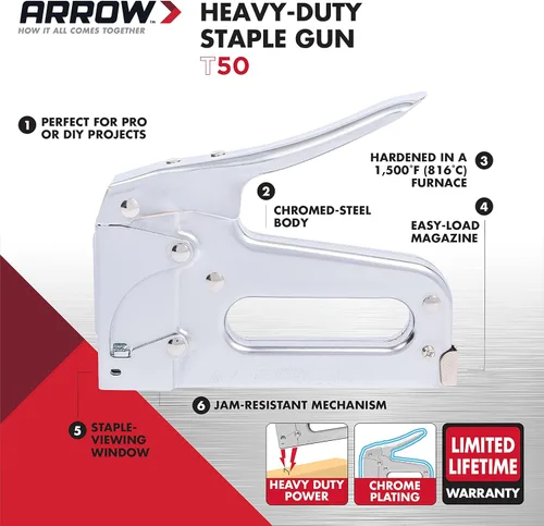 Miniatura 4 de Arrow Fastener T50 - Pistola engrapadora de alta resistencia