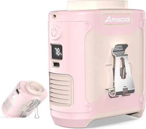 Miniatura 19 de AMACOOL Mini ventilador de cintura portátil con clip, 13,000 rpm, 4 velocidades, ventilador de cuello personal, hasta 24 horas de duración