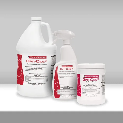 Miniatura 7 de Micro-Scientific Opti-Cide3 Paños desinfectantes, para limpiar superficies, para el cuidado de la salud.
