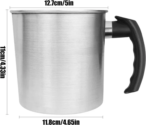 Miniatura 2 de Olla para hacer velas, capacidad de 2 libras, olla de fusión de cera de doble caldera, boquilla de vertido antigoteo y mango resistente al calor