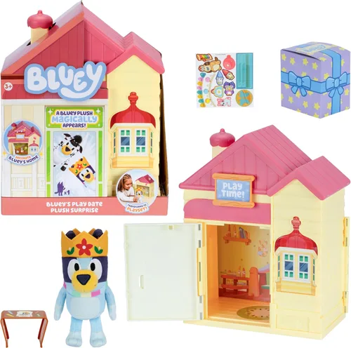Miniatura 8 de Bluey 's Play Date Plush Surprise - Juego de casa para niños pequeños, casa de juguetes duradera con exclusivo juguete de peluche, juguetes
