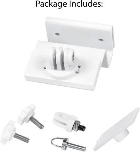 Miniatura 4 de Wasserstein Soporte de canalón para panel solar compatible con cámaras Ring, Arlo, Blink, Reolink (1 paquete, blanco)