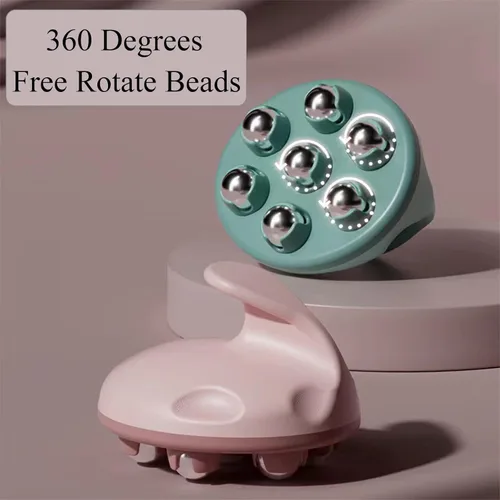 Miniatura 2 de WMM Masajeador de Mano, Herramienta de Masaje Corporal Completo con Masajeador de Bola de Rodillos Manual de 360 Grados para Alivio del Dolor