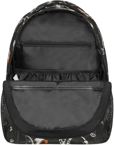 Miniatura 7 de Pardick Mochilas de calavera de Halloween para niños y niñas, divertidas y ligeras de 16 pulgadas, mochila escolar para laptop, mochila