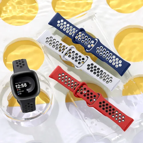 Miniatura 2 de Maledan Correas deportivas transpirables para Fitbit Versa 3/4, Sense/Sense 2, correas de repuesto para hombres y mujeres, accesorios para relojes