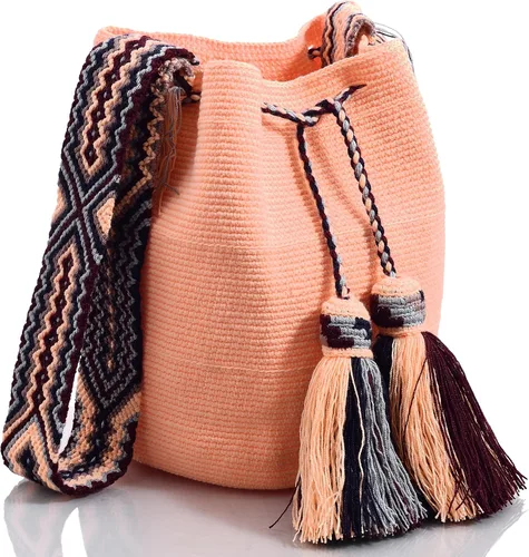 Miniatura 2 de Wayuu Classic Boho Collection - Bolso de mano tejido de ganchillo para playa