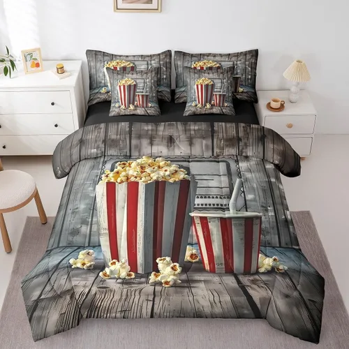 Miniatura 23 de Piano Music 7pcs Comforter King,Musical Notes Bedding Set Kids Girls Boys Teens Room Decor,Retro Graffiti Grey Gold Music Lover Bed in a Multi 11