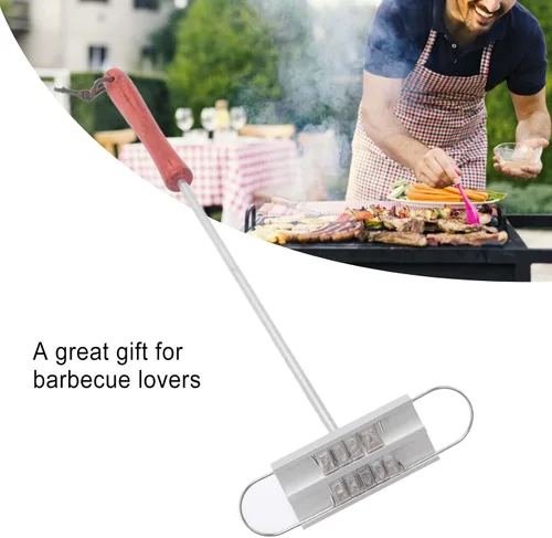 Miniatura 4 de CHICIRIS Hierro de marca de carne para barbacoa, hierro de marca personalizado de acero inoxidable con letras intercambiables para hamburguesa