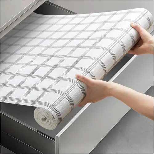 Miniatura 10 de Viseeko Revestimiento para estantes y cajones para gabinetes de cocina, revestimientos de gabinete no adhesivos para estantes, papel de estante