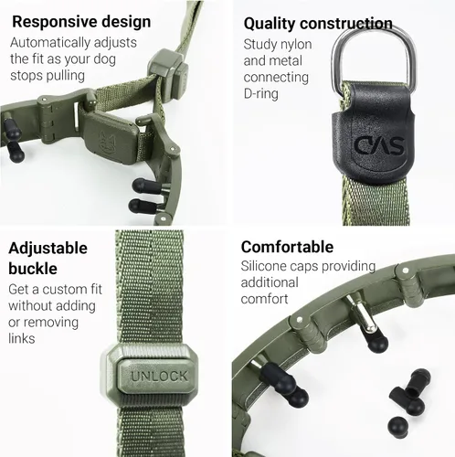 Miniatura 2 de SVD.PET Collar de punta para perro para entrenamiento sin tirones, hebilla de liberación rápida ajustable para perros pequeños