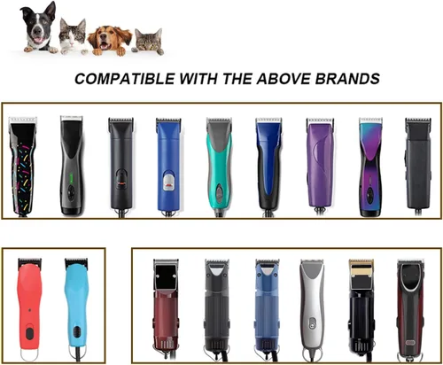 Miniatura 5 de Hojas para aseo de mascotas para perros desmontables - Tamaño 7FW, hoja ancha para aseo de perros, longitud de corte 3.2 mm (1/8"), compatible