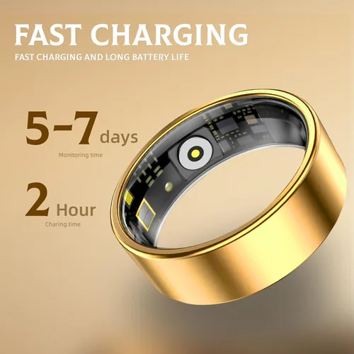 Miniatura 4 de Anillo inteligente para mujeres y hombres, rastreador de fitness y salud con monitor de frecuencia cardíaca, oxígeno en sangre, rastreador de sueño