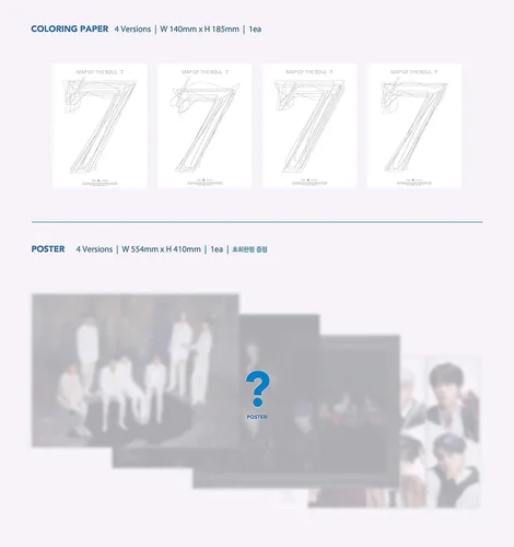 Miniatura 8 de Bighit Ent BTS Bangtan Boys - MAPA del alma: 7 [1 ver. Set] 1 álbumes+Juego de tarjetas fotográficas adicionales