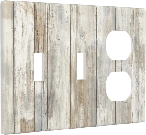 Miniatura 44 de Placa Decorativa de Pared Beige Boho de Mediados de Siglo Sol Abstracto 1-Gang Retro Años 70 Arte Geométrico Moderno con Arco Eléctrico Interruptor