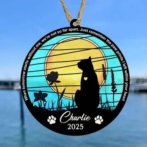 Miniatura 6 de Atrapasoles conmemorativo para gatos, regalo de condolencia de mascotas, regalo de condolencia de gatos, recuerdos de recuerdo de mascotas, regalos