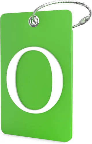 Miniatura 12 de Shacke Etiquetas iniciales sin privacidad para maleta y equipaje con bucle de metal, Verde