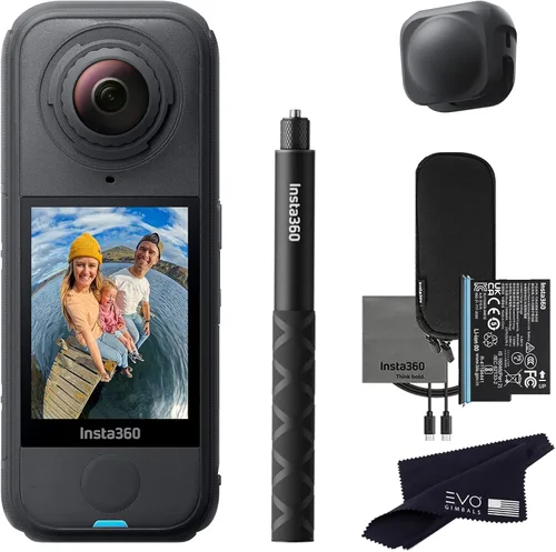 Insta360 Paquete X4 Air Basic | Cámara de acción 8K 360 más ligera para aventuras épicas | para viajes, deportes, momentos familiares, vlogging | El