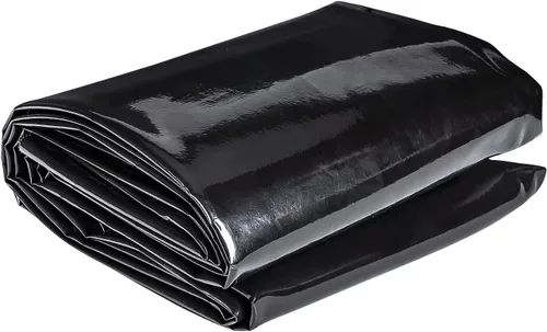 ToLanbbt Revestimiento de estanque de 10 x 13 pies, 20 mil HDPE resistente a los rayos UV, revestimiento de estanque preformado fácil de cortar,
