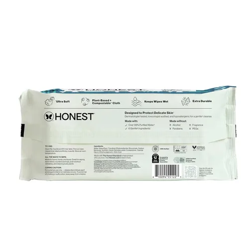 Miniatura 10 de The Honest Company - Toallitas limpiadoras para bebé con 99% de agua, respetuosas con el medioambiente, a base de plantas, hipoalergénicas