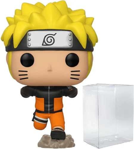 POP Naruto Shippuden - Figura de vinilo de Funko de Naruto Uzumaki (Running) (incluye funda protectora de caja compatible), multicolor, 3.75 pulgadas