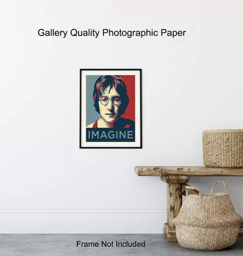 Miniatura 8 de John Lennon Imagine - Póster fotográfico contemporáneo de 8 x 10 pulgadas, regalo para fanáticos de la música de los Beatles, decoración original