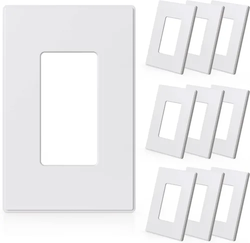 Miniatura 15 de ELEGRP Placas de pared decorativas sin tornillos de 2 posiciones, placas de cubierta de tamaño mediano, cubierta de placa frontal termoplástica Negro