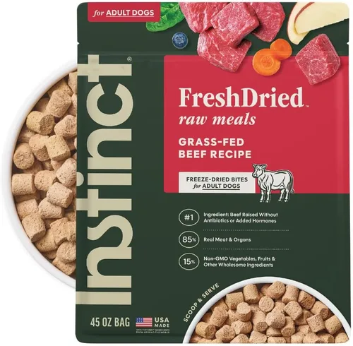 Miniatura 17 de Instinct Comidas crudas liofilizadas, alimento seco natural para perros, sin granos, cordero alimentado con hierba, bolsa de 24 onzas