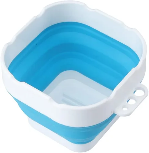 1 cubo limpiador de pinceles de silicona, taza de acuarela plegable portátil para artistas, principiantes y pintores decorativos (azul)