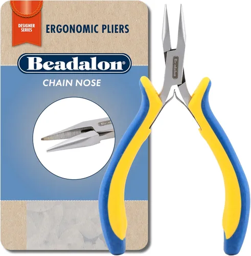 Miniatura 7 de Beadalon Ergo Alicates de punta redonda – Alicates de punta redonda para fabricación de joyas y bucles de alambre, 5.25 pulgadas