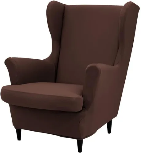Miniatura 36 de Fundas para silla Wingback, 2 piezas, fundas elásticas para sillón de ala de color sólido con parte inferior elástica, protector de muebles