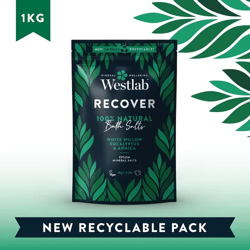Miniatura 4 de Westlab - 2.2 lbs - Recupera sales de Epsom infundidas con sauce blanco y eucalipto - Calma los músculos doloridos y aumenta la recuperación - Bolsa
