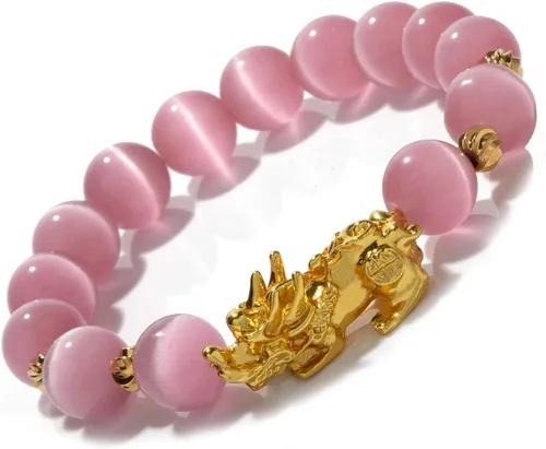 Miniatura 8 de ZenBless Fengshui - Pulsera de jade de porsperidad con dije de la suerte, Feng Shui, obsidiana negra, regalo para hombres y mujeres, con chapado
