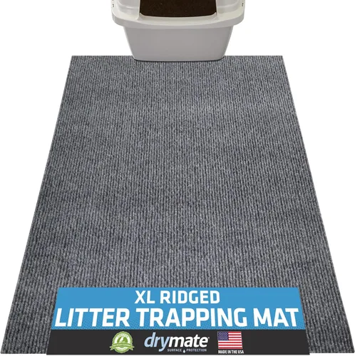 Miniatura 13 de Drymate - Tapete para gatos, contra desorden de caja de arena, a prueba de orina, absorbente/impermeable, 20 x 28 pulgadas, azul