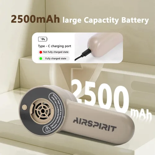 Miniatura 4 de AIRSPIRIT Bomba de aire máxima para inflables, ultrarápida 600L/min, bomba eléctrica de 13.79 Kpa, inflador portátil recargable de 2500 mAh