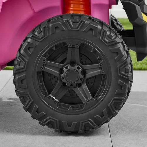 Miniatura 8 de Best Choice Products Carro Eléctrico Montable UTV de 12V para Niños con Remolque con Control Parental, Luces LED, 2 Velocidades, Bluetooth - Rosa