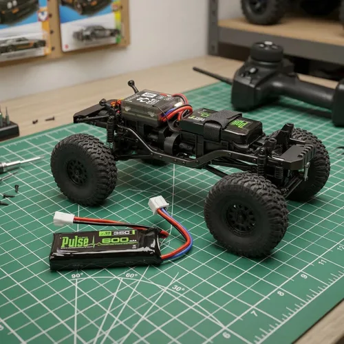 Miniatura 8 de Pulse 600mah 2S 7.4V 35C LiPo Batería Molex 51005 compatible con Furitek Fury FX118, HobbyPlus CR18P EVO, FMS FCX24 K5, FMS FCX24 Smasher V