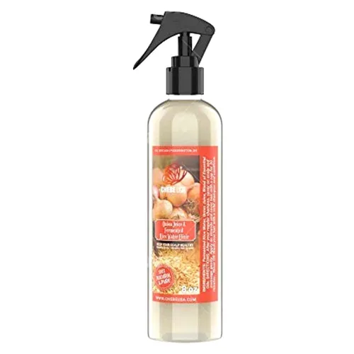 Zumo de cebolla fresca y agua de arroz para el crecimiento del cabello con romero y menta (4 onzas) – Fortalece las raíces, reduce la caída del