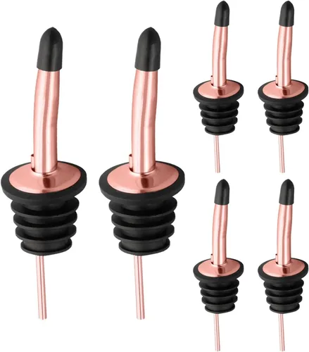 Miniatura 25 de Pafusen Paquete de 12 vertedores de botellas de licor, boquilla para verter licor para botellas de licor, boquilla dispensadora de aceite de oliva