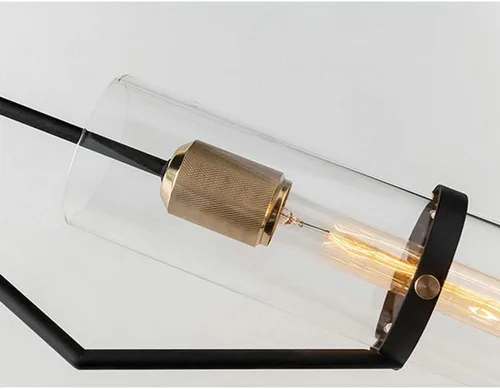 Miniatura 4 de Lámpara colgante de cristal nórdico, lámpara colgante de una sola cabeza, lámpara de metal ajustable para isla de cocina, sobre fregadero y baño