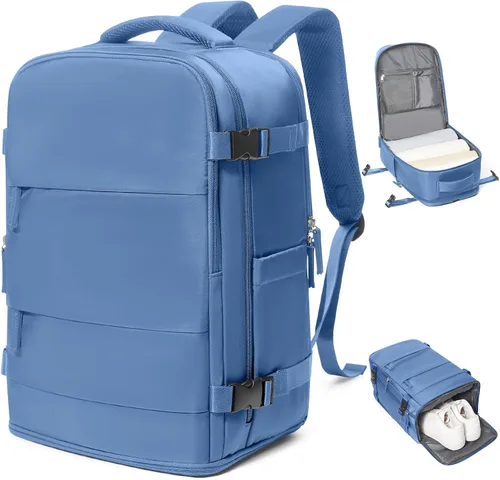Miniatura 80 de coowoz Mochila grande de viaje para mujeres y hombres, mochila de transporte, mochila para senderismo impermeable, mochila deportiva para Rosa