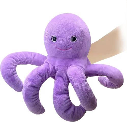 Miniatura 8 de Marioneta de cangrejo en T, marioneta de cangrejo CRA de 13 pulgadas para niños, marionetas de peluche realistas, juguetes de cangrejo rellenos CRA