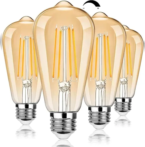 Miniatura 8 de Bombillas Edison LED vintage regulables equivalentes a 100 W, equivalente a incandescentes, 8 W 1200 lúmenes, bombilla de filamento LED con base