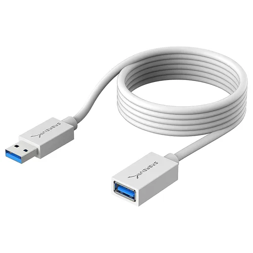 SABRENT Cable de extensión USB 3.0 de 22AWG A macho a A hembra [blanco] 6 pies (CB-306W)