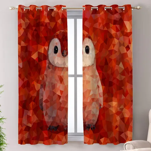 Miniatura 29 de Shrahala Abstract Pattern Geometric Blackout Window Curtains, Concentric Squares Thermal Insulated Curtains Grommet Long Drapes for Bedroom,Living