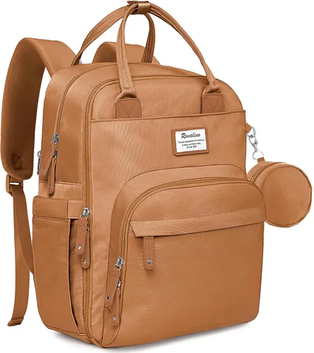 Miniatura 13 de RUVALINO Mochila para pañales, mochila de viaje multifunción, bolsa de maternidad para bebé, gran capacidad, impermeable y elegante, gris hierro