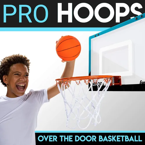 Miniatura 6 de Franklin Sports Mini Aros de Baloncesto - Mini Aro Interior Sobre la Puerta + Juegos de Baloncesto - Accesorio Perfecto para Dormitorio + Oficina