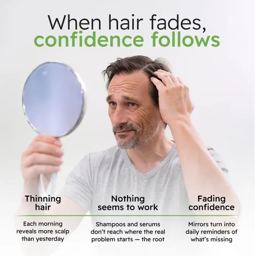 Miniatura 2 de AlphaInfuse™ Suero nutritivo para el cuero cabelludo para hombres – Mezcla botánica de ginseng y Eclipta para un cabello de aspecto más completo