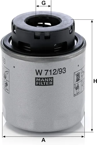 Miniatura 3 de MANN-FILTER W 712/93 - Filtro de aceite para automóviles y transportadores