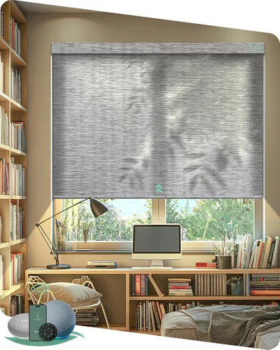 Miniatura 16 de Muestras de tela multicolor de persianas motorizadas Yoolax Light Filtering, Room Darkening, Sheer, Multicolor Fabric Swatches, Preview