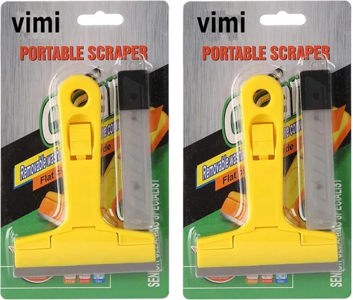 Miniatura 2 de Raspador de hoja de afeitar, raspador de pintura de vidrio con 20 cuchillas de metal de repuesto adicionales, raspador de ventana para herramienta
